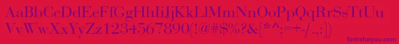 OgilvyNormal Font – Purple Fonts on Red Background