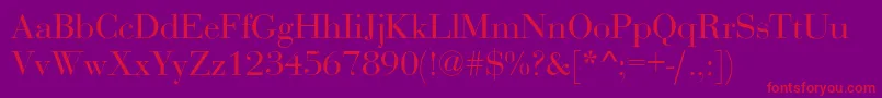 OgilvyNormal Font – Red Fonts on Purple Background