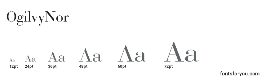 Размеры шрифта OgilvyNormal
