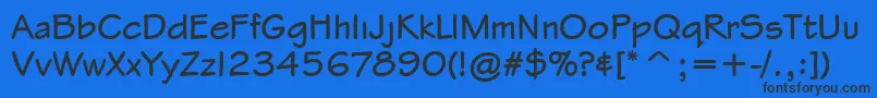 フォントStylusItcTtBold – 黒い文字の青い背景