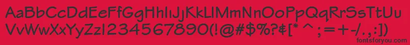 StylusItcTtBold Font – Black Fonts on Red Background