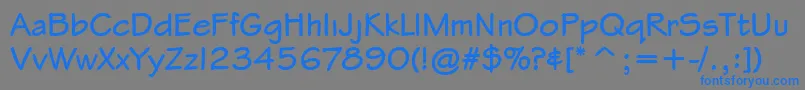 StylusItcTtBold-Schriftart – Blaue Schriften auf grauem Hintergrund