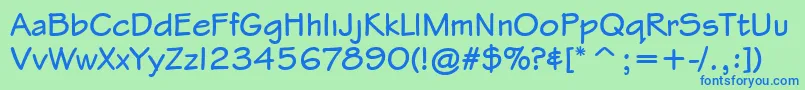 StylusItcTtBold Font – Blue Fonts on Green Background