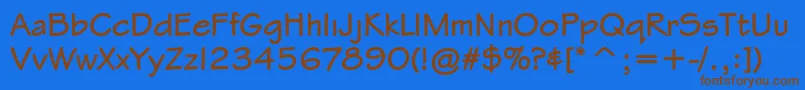 StylusItcTtBold Font – Brown Fonts on Blue Background