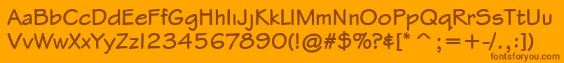 StylusItcTtBold Font – Brown Fonts on Orange Background