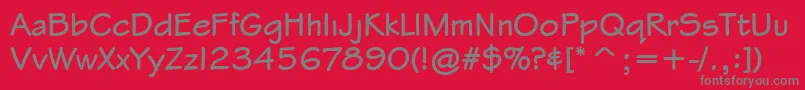 StylusItcTtBold Font – Gray Fonts on Red Background