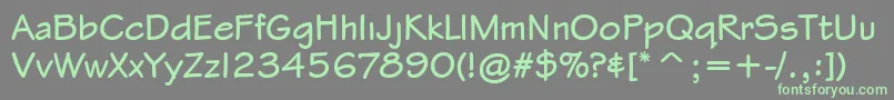 StylusItcTtBold-Schriftart – Grüne Schriften auf grauem Hintergrund