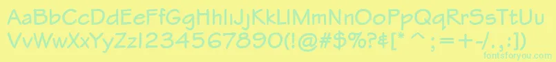 フォントStylusItcTtBold – 黄色い背景に緑の文字