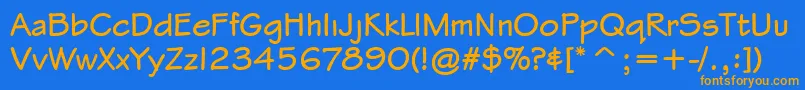 StylusItcTtBold Font – Orange Fonts on Blue Background