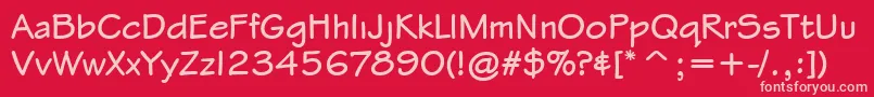 StylusItcTtBold Font – Pink Fonts on Red Background