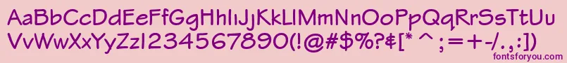 Шрифт StylusItcTtBold – фиолетовые шрифты на розовом фоне