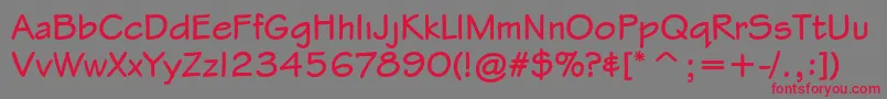フォントStylusItcTtBold – 赤い文字の灰色の背景