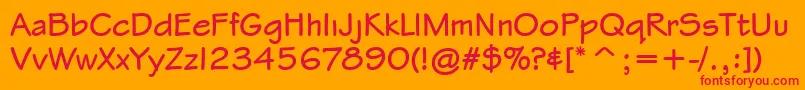 StylusItcTtBold Font – Red Fonts on Orange Background