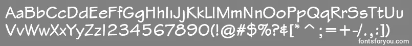 StylusItcTtBold Font – White Fonts on Gray Background