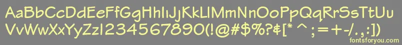 StylusItcTtBold Font – Yellow Fonts on Gray Background