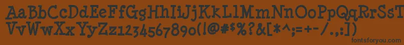 Minynb Font – Black Fonts on Brown Background