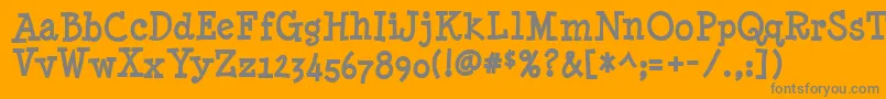 Minynb Font – Gray Fonts on Orange Background