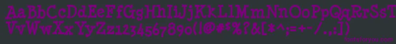 フォントMinynb – 黒い背景に紫のフォント