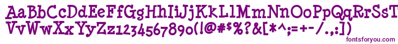 Minynb Font – Purple Fonts on White Background