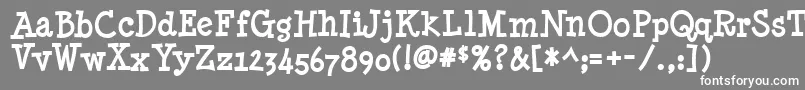 フォントMinynb – 灰色の背景に白い文字