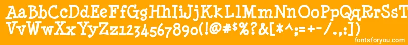 フォントMinynb – オレンジの背景に白い文字