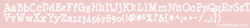 Minynb Font – White Fonts on Pink Background