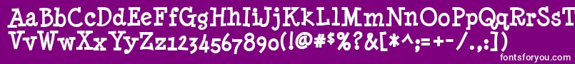 Minynb Font – White Fonts on Purple Background