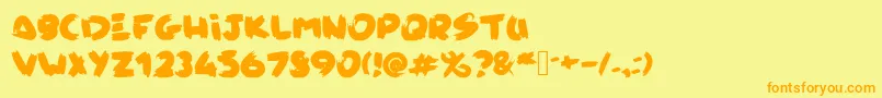 Loose Font – Orange Fonts on Yellow Background