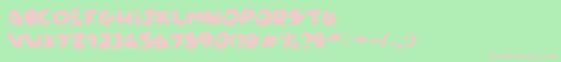 Loose Font – Pink Fonts on Green Background