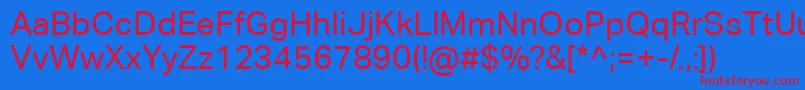 AktivgroteskcorpRegular Font – Red Fonts on Blue Background