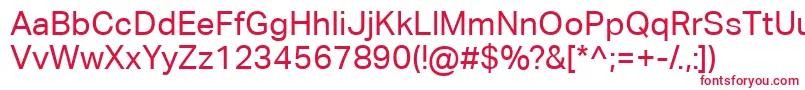 Czcionka AktivgroteskcorpRegular – czerwone czcionki