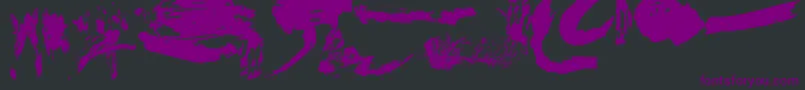 BrushStrokeOfGenius-Schriftart – Violette Schriften auf schwarzem Hintergrund