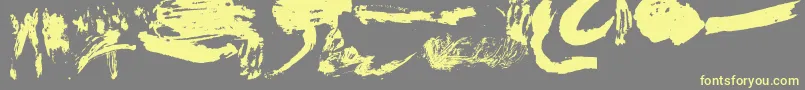 BrushStrokeOfGenius Font – Yellow Fonts on Gray Background
