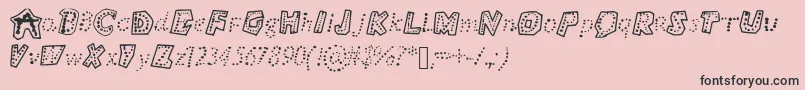 Bubbly Font – Black Fonts on Pink Background
