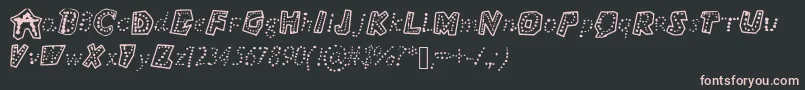 Bubbly Font – Pink Fonts on Black Background