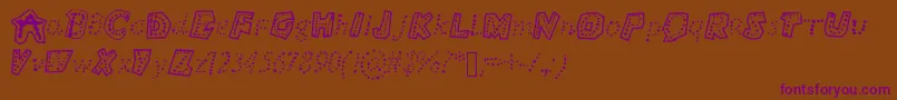 Bubbly Font – Purple Fonts on Brown Background