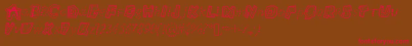 Bubbly Font – Red Fonts on Brown Background