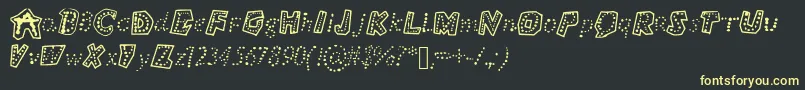 Bubbly Font – Yellow Fonts on Black Background