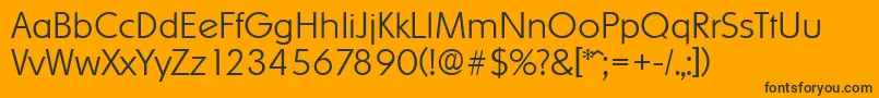 OrnitonsXlight Font – Black Fonts on Orange Background