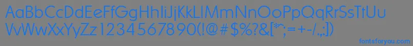 OrnitonsXlight Font – Blue Fonts on Gray Background