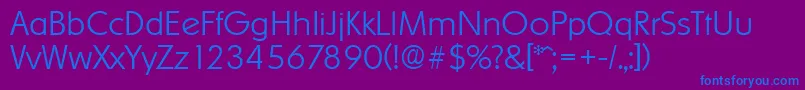 OrnitonsXlight Font – Blue Fonts on Purple Background