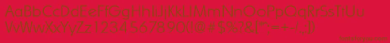 Police OrnitonsXlight – polices brunes sur fond rouge