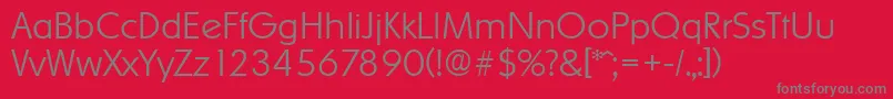 OrnitonsXlight Font – Gray Fonts on Red Background