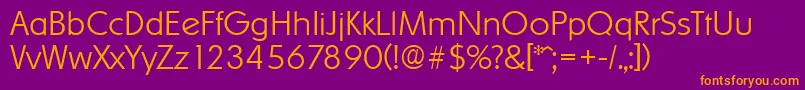 OrnitonsXlight Font – Orange Fonts on Purple Background