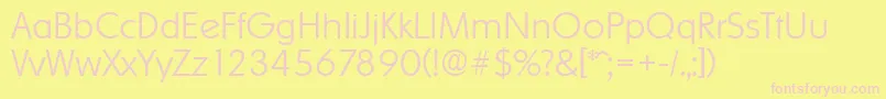OrnitonsXlight Font – Pink Fonts on Yellow Background