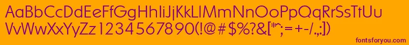 OrnitonsXlight Font – Purple Fonts on Orange Background