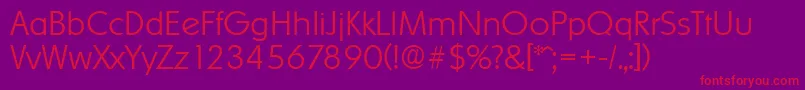 OrnitonsXlight Font – Red Fonts on Purple Background