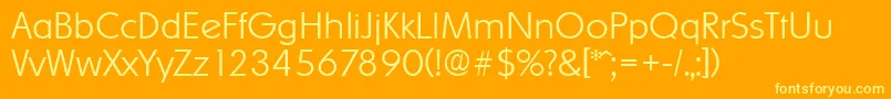 OrnitonsXlight Font – Yellow Fonts on Orange Background