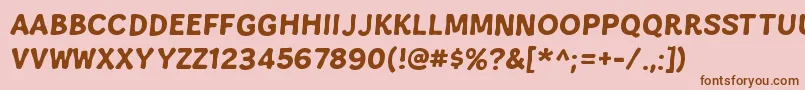 Snowa Font – Brown Fonts on Pink Background
