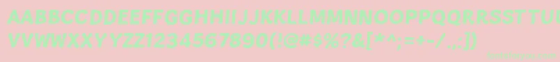 Snowa Font – Green Fonts on Pink Background
